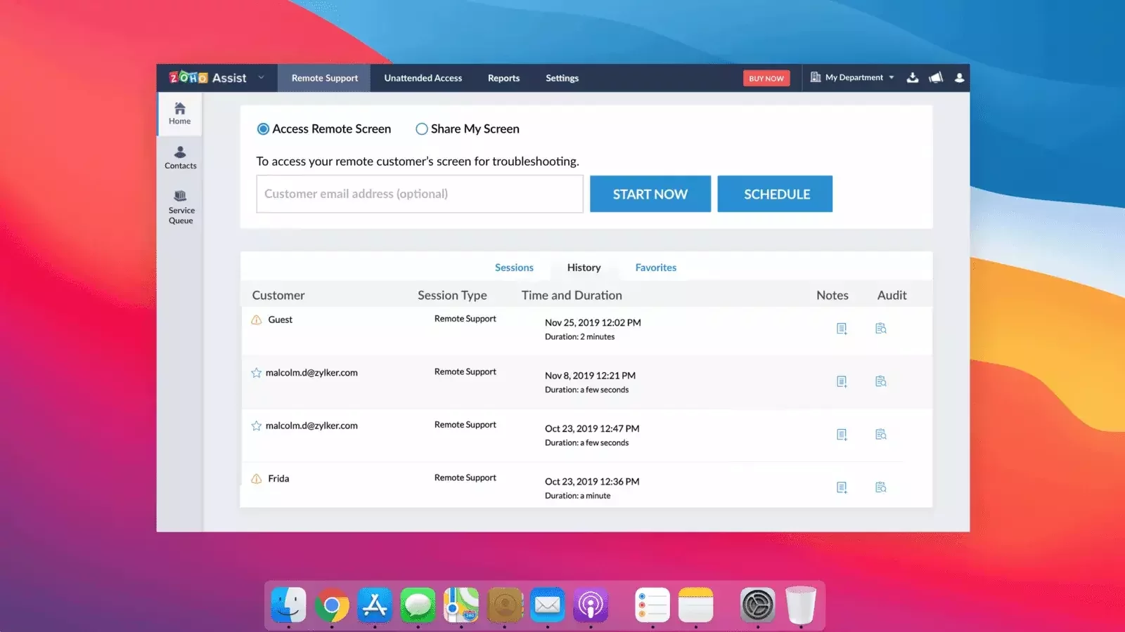 Zoho Assist настільна програма