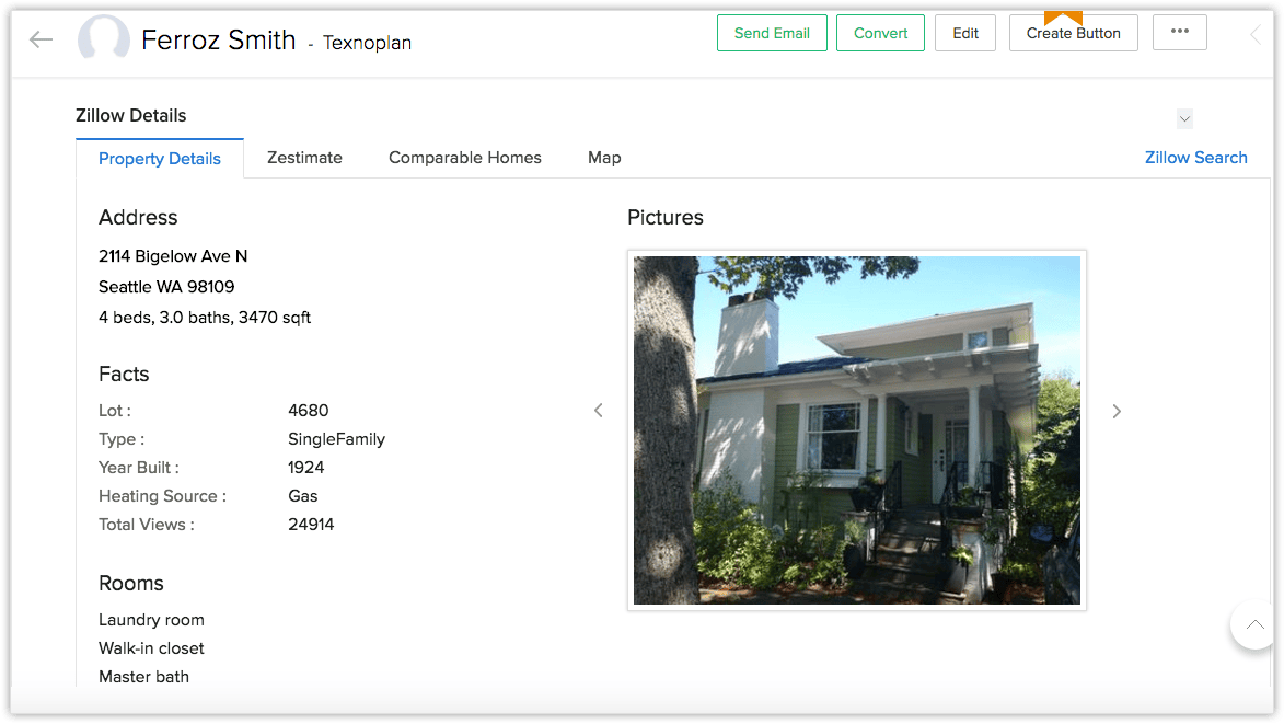 Zoho CRM : екран CRM